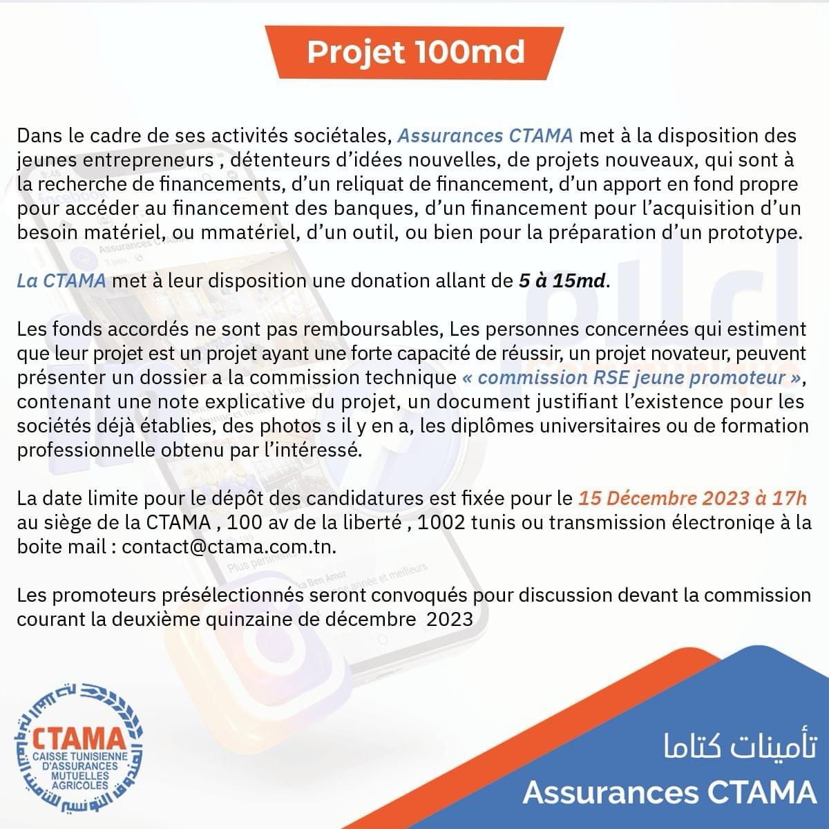 Projet 100 milles dinars